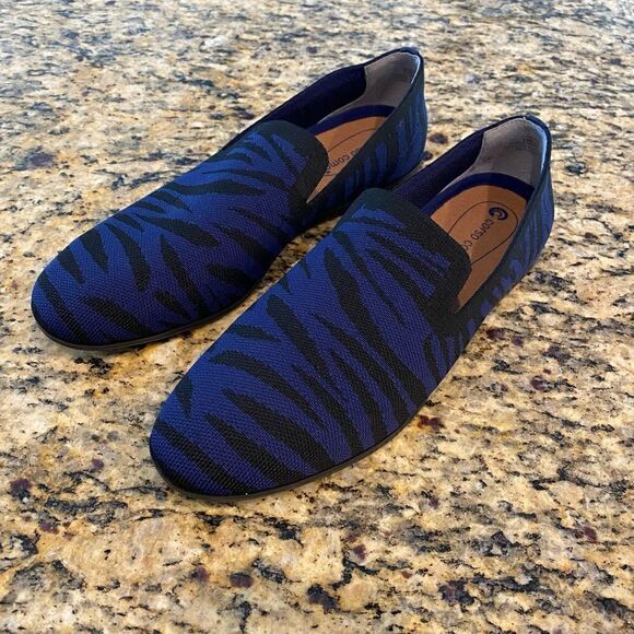 Corso Como Sz 11M Blue Nehva Zebra Print Slip-On Driving Casual Loafers - Picture 4 of 12